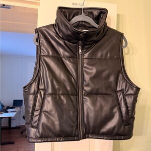 NWT Anthropologie Faux Leather Vest